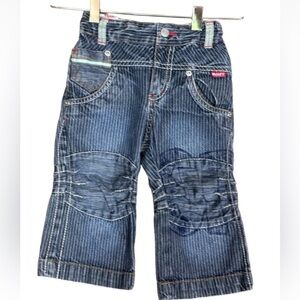 Oilily striped denim jeans with stitched back pockets Size 86 = 1.5 Year